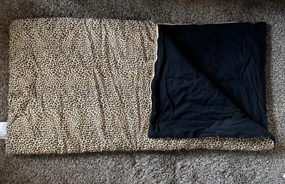 Saco de dormir Wildkin estampa de leopardo criança adolescente criança com zíper cama rolo acampamento - Imagem 1 de 4