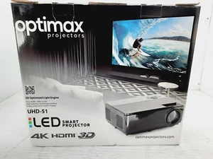 Optimax UHD-51 LED SMART PROJECTOR 4K HDMI 3D, UHDTV THEATER Projector ■New■ - Picture 1 of 8