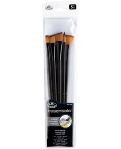 Royal & Langnickel Essentials™ 5pc Gold Taklon Variety Paint Brush Set 4302 - Picture 1 of 11