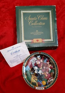 Bing & Grondahl 1989 Santas Workshop ~ 1st Edition Plate ~ Santa Claus Collection - Bild 1 von 3