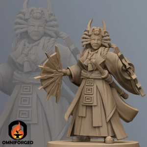 Samurai Miniatur Japanische Kabuki Puppe Mini Dungeons and Dragons DnD 5e 28mm - Bild 1 von 1