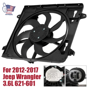 Ventilador de refrigeración del radiador eléctrico para Jeep Wrangler 2012 2013 2014 2015 16-2017 3,6 L - Imagen 1 de 10