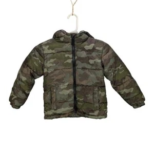 SwissTech Coat Boys Youth Kid Extra Small 4-5 Camo Puffer Hooded Fleece Lined - Picture 1 of 10