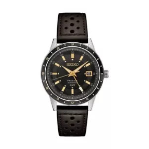 Seiko Presage Style60's GMT Automatic Brown Dial Leather Strap Mens Watch SSK013 - Picture 1 of 15