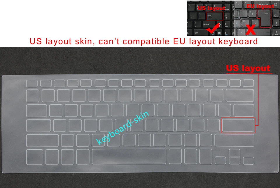 Keyboard Skin Cover for sony SVF15Nxxx Fit15N SVF14 14A SVF14Nxx Fit14N SVF13Nxx - Image 1 of 3
