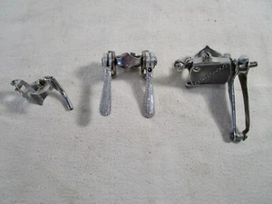 Vintage 1950's Campagnolo Derailleur & Downtube Shifters & Cable Guide Novi - Picture 1 of 12