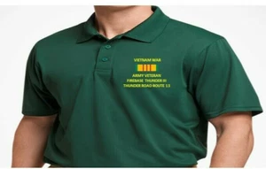 CAMISA POLO FIREBASE THUNDER III * THUNDER ROAD VIETNAM*BORDADA/SUDOR/CHAQUETA. - Imagen 1 de 4
