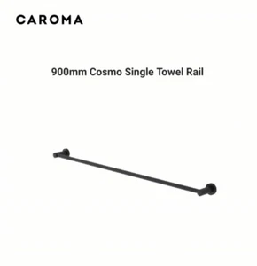 Caroma 900mm Cosmo Single Towel Rail Matte Black - Picture 1 of 5