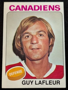 GUY LAFLEUR 1975-76 Topps Hockey #126 MONTREAL CANADIENS STANLEY CUP DYNASTY - Picture 1 of 15