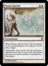 MYSTIC BARRIER ~mtg NM-M Commander 2013 Rare x1