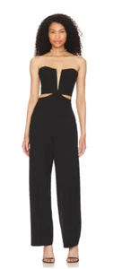 Bardot Ambiance Jumpsuit in Black US 12 XXL EU 44 NWT - Picture 1 of 3