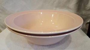 Set of 2 Vintage T.S. & T. Lu-Ray Pastels Pink 9" Round Serving Bowls  - Picture 1 of 5