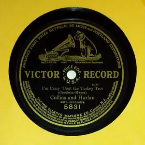 Collins and Harlan One-Sided 78rpm Victor 5831 ~ I'm Crazy 'Bout the Turkey Trot - Picture 1 of 3