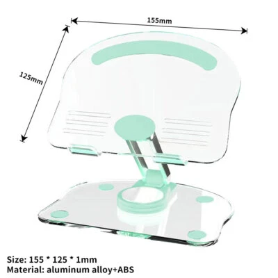 Soporte acrílico para tableta soporte plegable de escritorio base giratoria 360° soporte transparente ET Foto 1 de 4