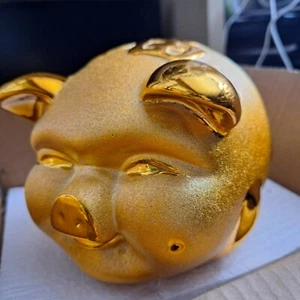 Gold Piggy Bank - Lucky Saving Box ~ New in Box - Picture 1 of 4