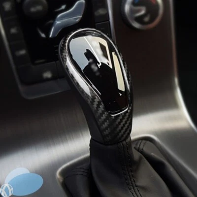 Real Carbon Fiber Car Gear Shift Knob Cover Trim For 2012-2018 Volvo V60 - Imagem 1 de 4