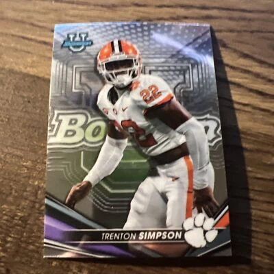 2022 Bowman’s Best University Football Trenton Smith pain #34 Clemson Tigers - Image 1 of 2