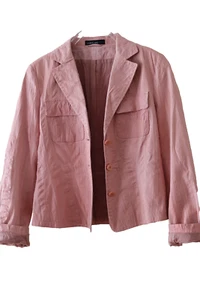 Marccain Damen Lederjacke / Blazer Rosé Crinkle N4/ L neuwertig Leder Marc Cain - Bild 1 von 6