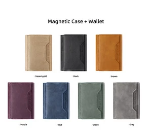 For iPhone 16 /15/14/13/12 Series Magnetic Wallet Adjustable Stand Card Holder - Picture 1 of 15