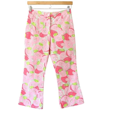 Pantalones para niñas Lilly Pulitzer talla 14 estampado melocotón colorido funky artístico Foto 1 de 4