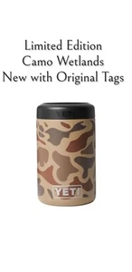 Yeti Rambler 12, OZ Colster Can Aislador CAMO WETLANDS Nuevo Con Etiquetas Originales - Imagen 1 de 5