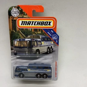 Matchbox Service Series 1955 GMC Scenic Cruiser Bus Blue & Silver 3" Diecast - Picture 1 of 8