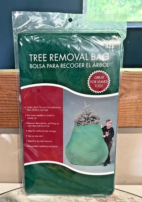 Dept. 56 Green Plastic Christmas Tree & Leaf Removal Bag 144x90" - Image 1 of 2