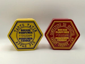 Loccitane Bougie Parfumee 2er Set Kerzen Apple Pie & Cherry Pie in Dosen 3,5 Oz. - Bild 1 von 8