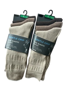 2 x Marks and Spencer sanfter Griff nicht elastische Socken 3er-Pack UK Größe 9-12 UVP £14  - Bild 1 von 6
