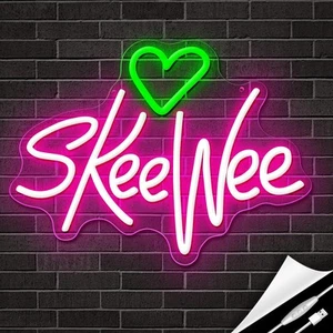 AKA Sorority Neon Sign,Skee-Wee Love Sign LED Light,Pink & Green Greek Letter... - Picture 1 of 7