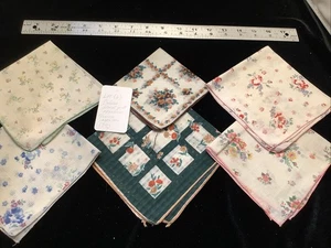 1793🌟Vintage 1930s Calico Floral Prairie Cottage Handkerchiefs Hankies LOT (6) - Imagen 1 de 11