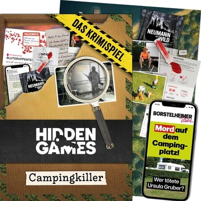 HIDDEN INDUSTRIES Hidden Games – Campingkiller - Deutsch - Realistisches Krimispiel - Escape