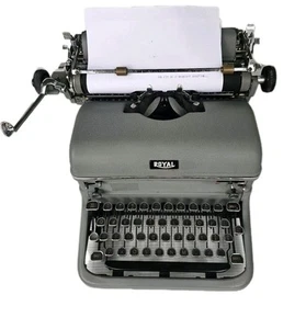  1940's ROYAL KMG Metal Art-Deco Tombstone Glass Keys Typewriter Working, Excell - Picture 1 of 24