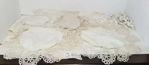 Lot Of Vinatge Doilies Some With Tatting Lace - Bild 1 von 15