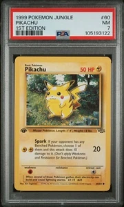 Pokémon Jungle Pikachu 1999 primera edición PSA 7 casi nuevo-como nuevo 60/64 - Imagen 1 de 3