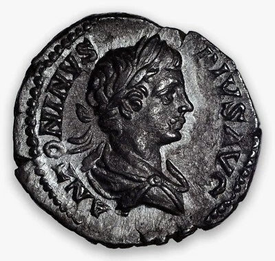 Moneda Tipo León Plata Caracalla AR Denario Imperio Romano 203 dC Foto 1 de 2