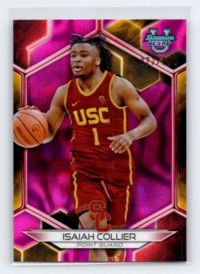 Isaiah Collier 2023-24 Bowman Best University #93 Pink Lava Refractor /100 - Image 1 of 2