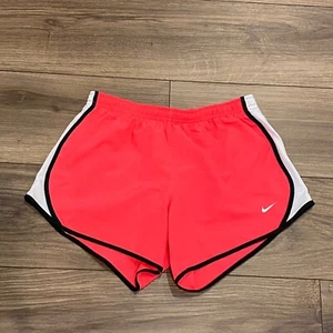 Nike Dri Fit Running Athletic Lined Shorts Size Youth L Pink Black Mesh Side - Picture 1 of 5