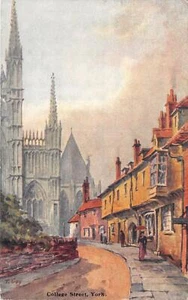 br109105 College Street York Reino Unido artista firmado - Imagen 1 de 2