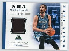 Kevin Love 2013-14 National Treasures Patch Relic #18 Serial #d 81/99 Wolves