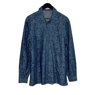 Camisa social listrada Versace Collection masculina ajuste tendência manga longa botão 16/41 - Imagem 1 de 4