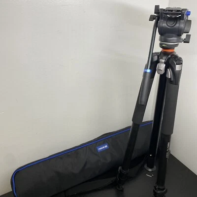Benro Abeo Plus 323CT Carbon Tripod with S4 Fluid Video Head & Case. USED - Image 1 of 4