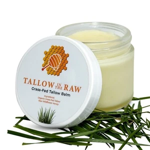 Handmade Grass-Fed Tallow Skin Balm with Raw Wildflower Honey (2oz) | Full Body - Picture 1 of 5