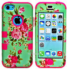 Colorful Heavy Duty Hybrid Rugged Silicone Hard Case Cover For Iphone 5c