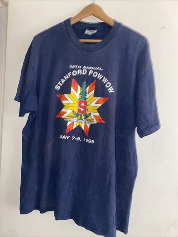 Vtg Stanford  Cardinals University Indian Native American 1999 Pow Wow T Shirt Cover
