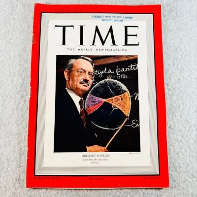 Time Magazine July 3 1939 Biologist Edwin Grant Conklin Vintage - Image 1 of 4