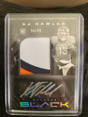 2020 Panini Black SP RPA KJ Hamler Auto  56/99 Autographed-Broncos Sick Patch - Image 1 of 2