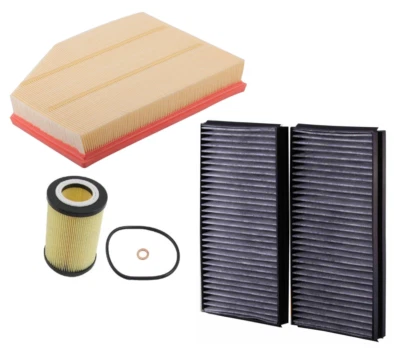 Air Filter Oil Filter AC Cabin Filter Carbon for BMW 525i 530i 2004-2005 - Image 1 of 2