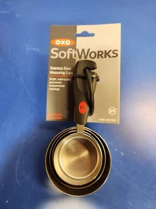 New OXO SoftWorks Good Grips Set of 4 Stainless Steel Measuring Spoons - Picture 1 of 2