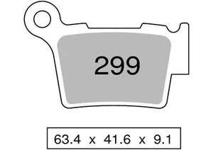 NISSIN 2P-299 ST PASTIGLIE FRENO POSTERIORI BRAKE PADS HUSQVARNA TXC 449 2012 - Picture 1 of 1